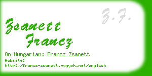 zsanett francz business card